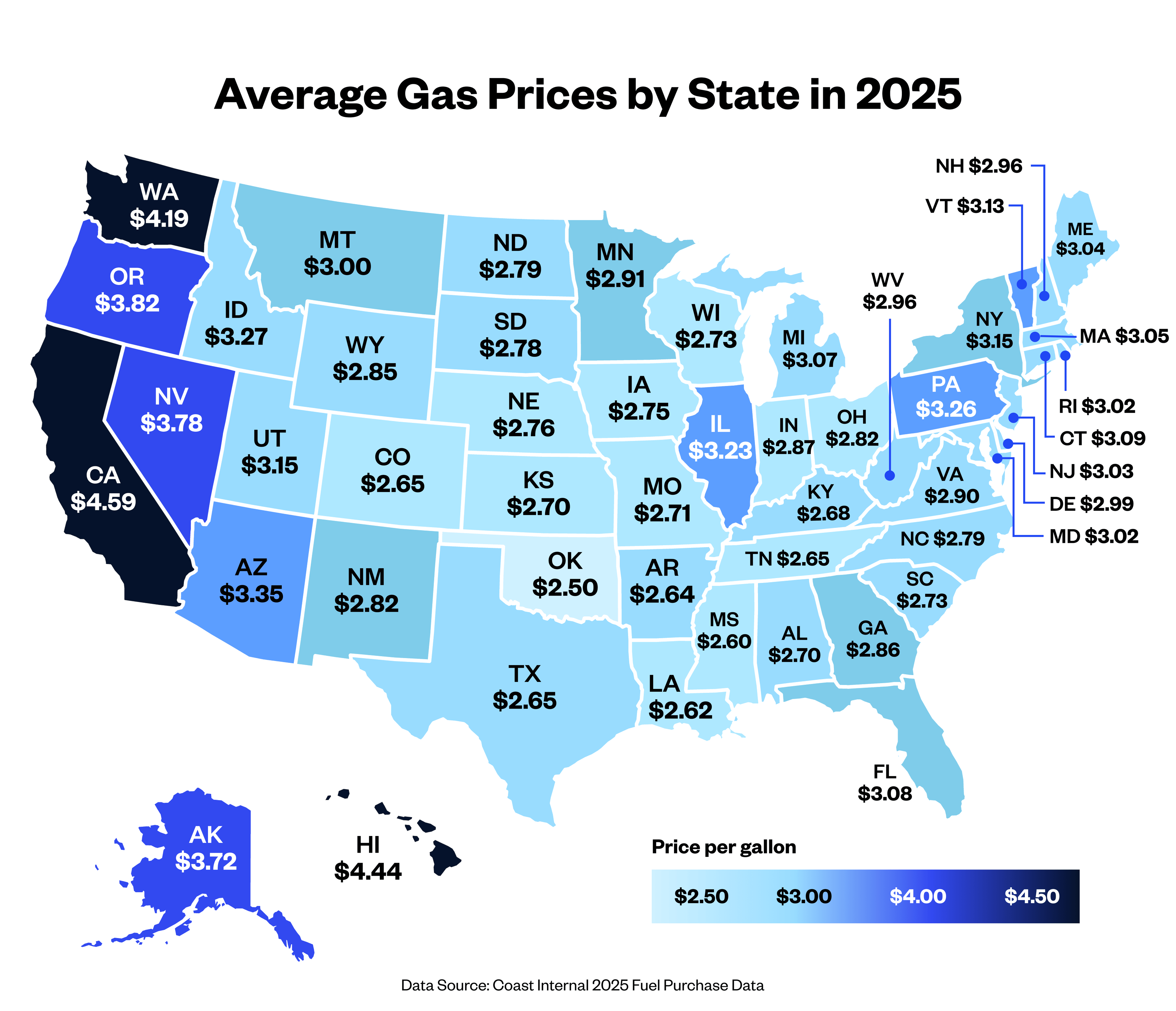 Gas Prices By State In 2025